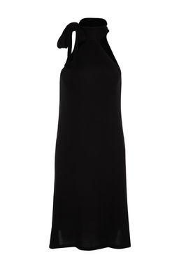 Siyah Duz Bodycone Mini Triko Elbise TWOSS24EL00854 - Trendyolmilla фото 7