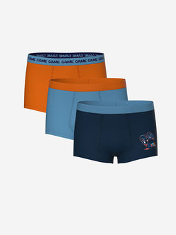 Bask?l? Erkek ?ocuk Boxer 3l?