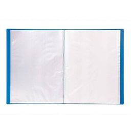 Папка с файлами LITE А4 60 файлов, пластик 500 мкм, синяя