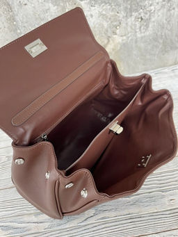 Женская кожаная сумка-портфель 8399-2 Кофе - Sergio valentini фото 5