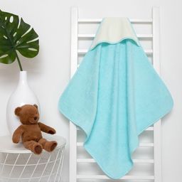 Полотенце уголок махровое Крошка Я, 75х75 см, цвет молочный/мятный, 100% хлопок, 360 г/м2  фото 12