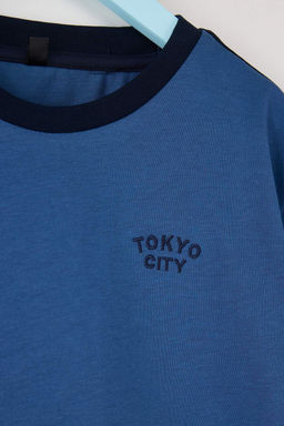 Yesil Erkek Cocuk %100 Pamuk Slogan Nak?sl? Biye Detayl? K?sa Kol Orme T-Shirt TKDSS25TS00100 - Trendyolmilla фото 7