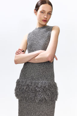 Top en punto acanalado con flecos - H&m фото 5