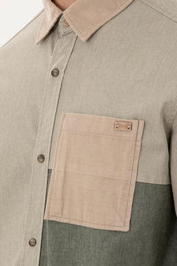 Мужская рубашка светло-хаки с длинным рукавом Неожиданная скидка в корзине - U.s. polo assn фото 7