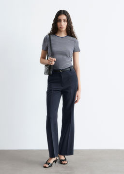 Pantalones rectos con pliegues marcados - H&m фото 6