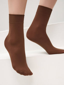 Цена за 2 пары. Носки Удлиненные CONTE Носки женские MICROFIBRA 50 NEW (конверт) mocca - Conte elegant фото 2