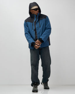 Горнолыжная куртка мужская зимняя синего цвета 7611S - Mtforce фото 21