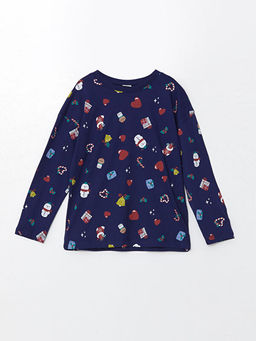 Bisiklet Yaka Y?lba?? Temal? K?z ?ocuk Pijama Tak?m?