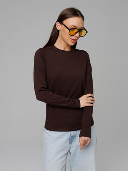 Женский лонгслив Lingeamo темно-коричневый ВК-26 (69)  фото 7