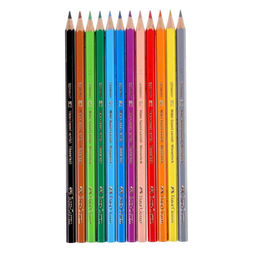 Карандаши 12 цветов Faber-Castell ECO "Замок" 1201 7/2.8 мм, шестигранный корпус, без точилки