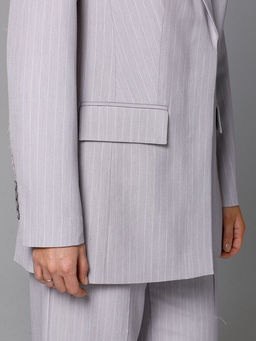 Жакет комбинированный в полоску