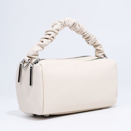 Сумка женская багет на молнии, 20×11×11 см, молочная