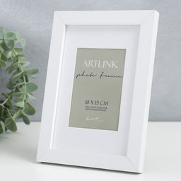 Фоторамка для фото 10×15 см Ellis, МДФ, с паспарту, белый