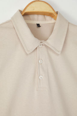 Lacivert Regular/Normal Kesim Basic %100 Pamuk Suprem K?sa Kol Polo Yaka T-shirt TMNSS25PO00001