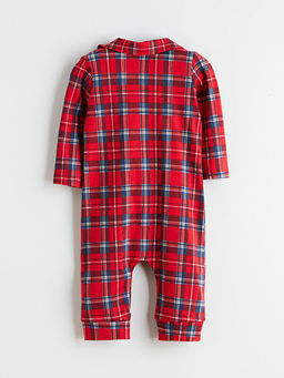 Polo Yaka Ekose Erkek Bebek Tulum