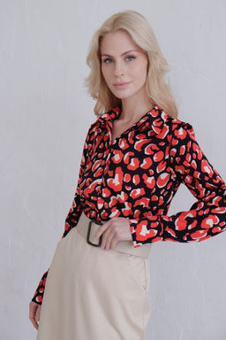 11538 Рубашка с супатной застёжкой красно-чёрная - Martichelli фото 4