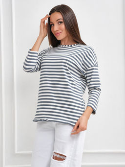 Лонгслив Николь Хлопок 95%, лайкра 5% тельняшка - Ивассорти фото 3