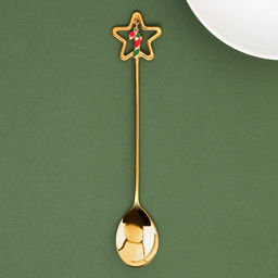 Ложка чайная новогодняя Счастья в дом, h=15.5 см