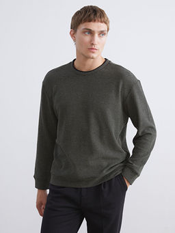 Bisiklet Yaka Erkek Sweatshirt