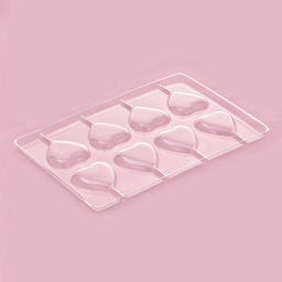 Форма для шоколада и конфет Сердце, 27.2?18.2 см, 8 ячеек, прозрачная