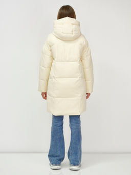 Куртка пальто зимняя синтепон светло-бежевого цвета - Mtforce фото 18