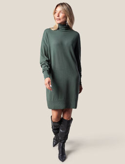 VILATTE / Свободное платье тонкой вязки из хлопка с кашемиром  фото 3