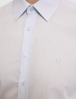A__k Mavi Slim Fit Pamuk Klasik G_mlek