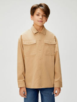 ACOOLA / Сорочка верхняя детская для мальчиков Jump бежевый