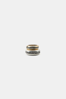 PACK OF 2 COMBINED LITTLE FINGER RINGS WITH SPARKLES - Zara фото 2