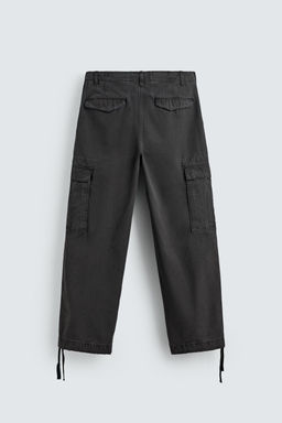 PANTAL?N CARGO RELAXED FIT LAVADO / Petr?leo - Zara фото 9