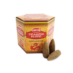 Благовония пуля HEM Back Flow Dragon Blood стелющийся дым конусы 40шт