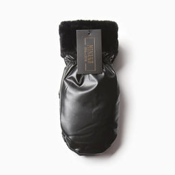 Варежки женские на иск.меху MINAKU Блеск 24 см черный