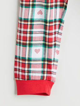 Beli Lastikli Ekose K?z ?ocuk Pijama Alt