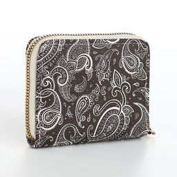 Кошелёк женский на молнии с ремешком, чёрный