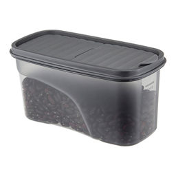 Банка для сыпучих продуктов пластмассовая Бест 1л, 9,5х19х9,5см, графитовый (Россия) - Домашняя мода фото 4