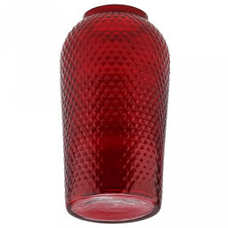 Ваза для цветов стеклянная "Глория" 2,55л, д14,5см, h26см, средняя, текстурная, "Киркинес" (Россия)