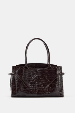 EMBOSSED LEATHER CITY BAG - Zara фото 4