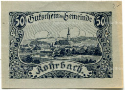 50 геллеров 1920 года Австрия Рорбах (нотгельд)