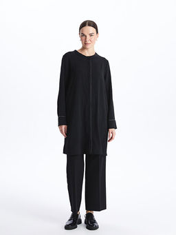 Hakim Yaka D?z Uzun Kollu Kad?n Tunik