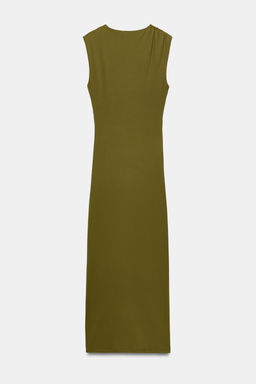 VESTIDO MIDI DRAPEADO / Oliva - Zara фото 9