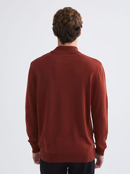 Yar?m Bal?k?? Yaka Erkek Triko Kazak