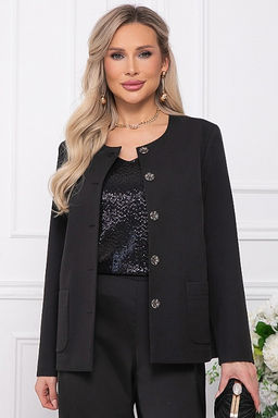 Жакет 8231-1 из костюмной ткани, 50% вискоза, размеры 44–54
