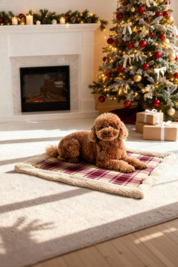 Pet Ekose Desenli Alt? Pelus Kedi ve Kopek Yatag? 50x70cm TPHAW26KK00004