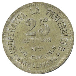 25 сентимо 1923 года Испания  Барселона