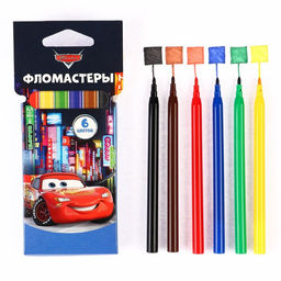 Фломастеры Тачки, 6 цветов, вентилируемый колпачок - Disney фото 7