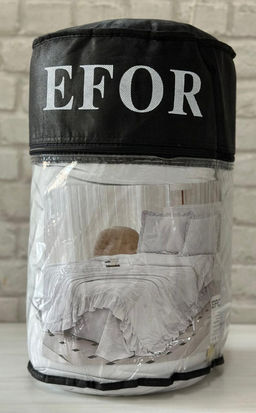 КПБ EFOR SATIN с одеялом с рюшами A.MAVI светло-голубой евро