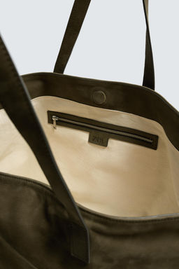 LEATHER TOTE BAG - Zara фото 12