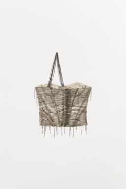 LIMITED EDITION BEADED SEQUIN CORSET - Zara фото 4