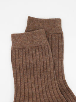 Носки р.40-45 Рельефные Коричневые - Krumpy фото 3