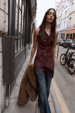 ASYMMETRIC FRINGED DEVOR_ TOP - Zara фото 7